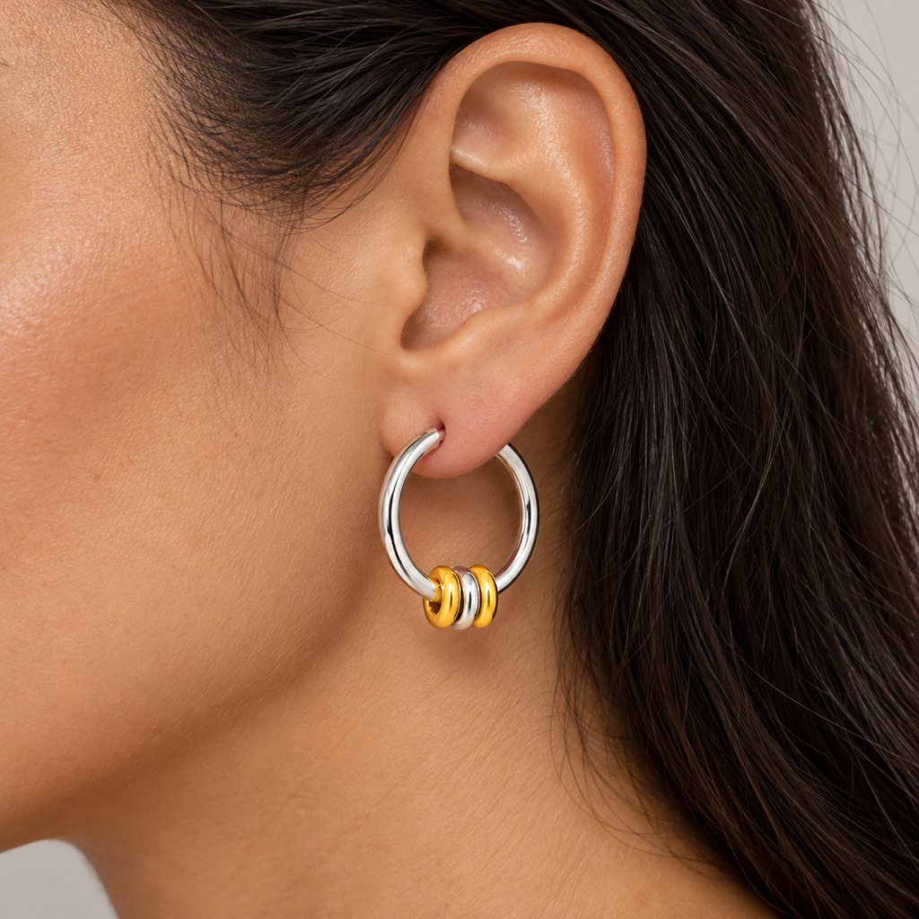 Navy Earrings